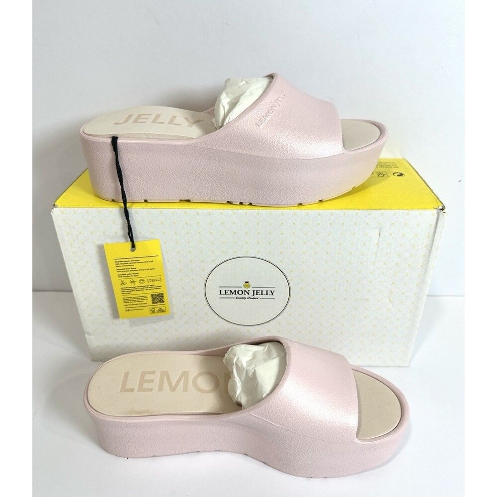 Lemon Jelly Sunny 31 Platform Slide Sandals Baby Rose Pink EU 38 US 8 NIB Summer